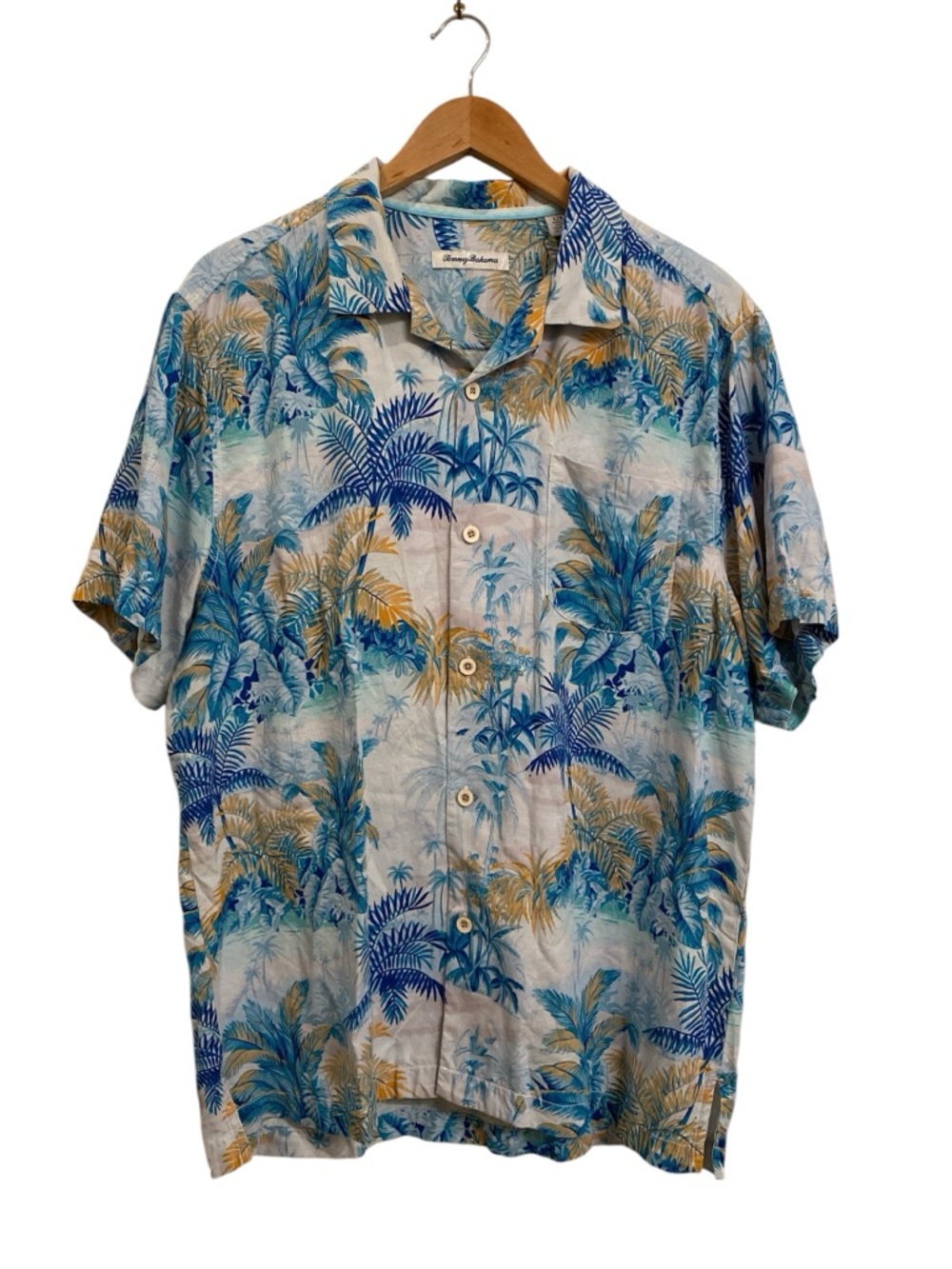 Tommy Bahama Mangrove Jungle Silk Camp Shirt Large